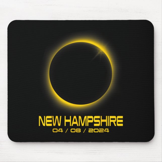 Hampshire Nh Total Solar Eclipse 2024 Mousepad (Vorne)