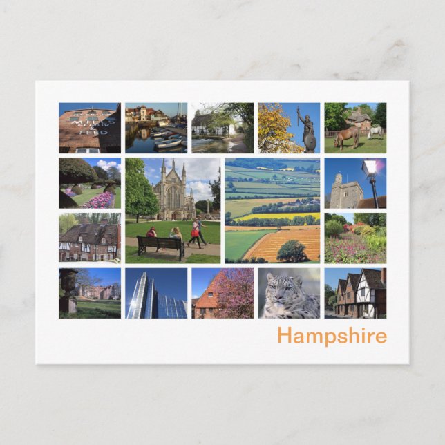 Hampshire Postkarte (Vorderseite)