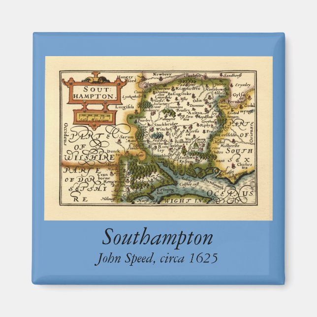 Hampshire, Southampton Landkreis England Historic  Magnet (Vorne)
