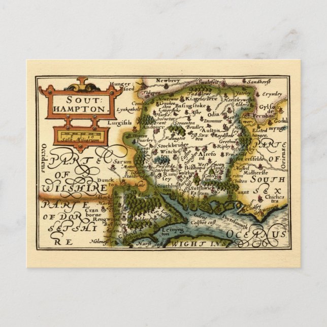 Hampshire, Southampton Landkreis England Historic  Postkarte (Vorderseite)