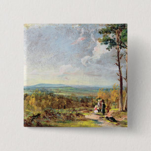 Hampstead Heide, der in Richtung Egge, 1821 blickt Button