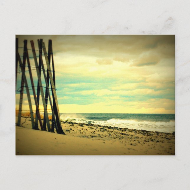 Hampton Beach Fence Postkarte (Vorderseite)
