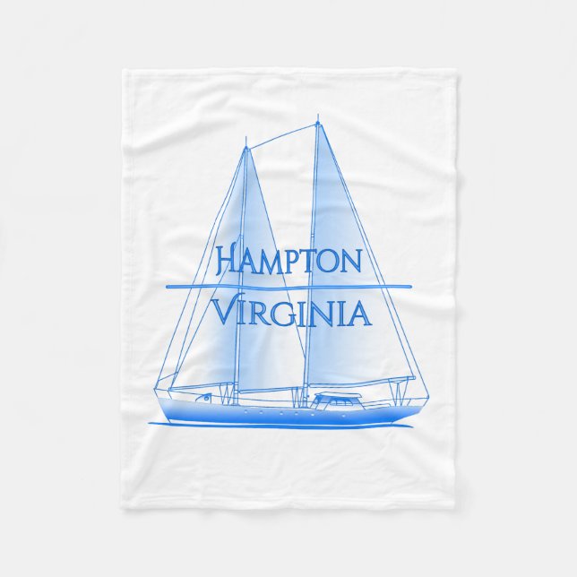 Hampton Coastal Nautical Sailing Fleecedecke (Vorderseite)