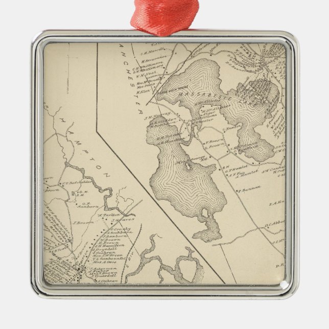 Hampton Falls, Auburn Ornament Aus Metall (Vorne)