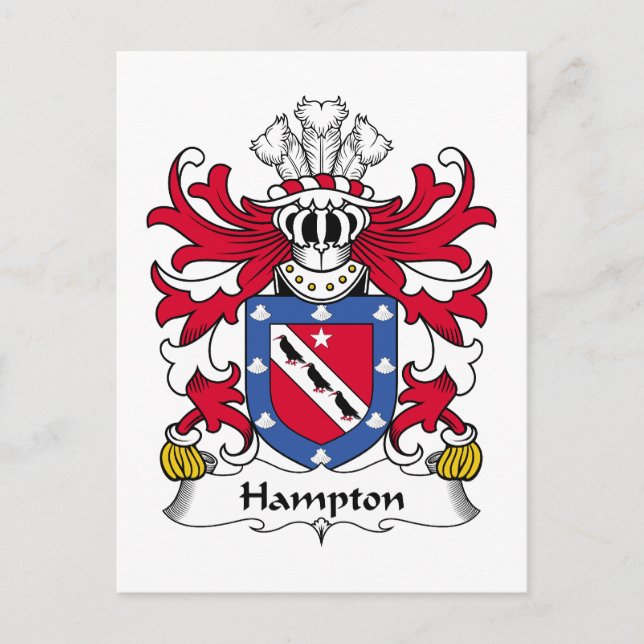 Hampton Familienwappen Postkarte (Vorderseite)