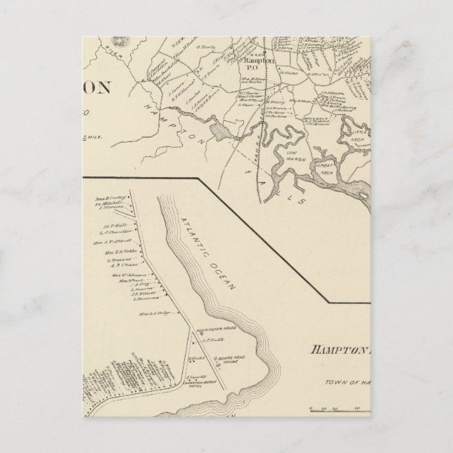 Hampton, Hampton Beach Postkarte (Vorderseite)