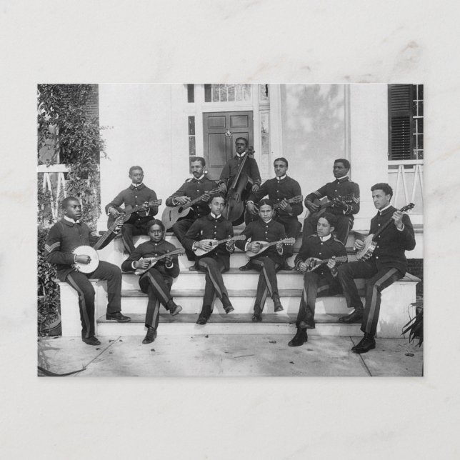 Hampton Institute Musicians, 1890er Postkarte (Vorderseite)