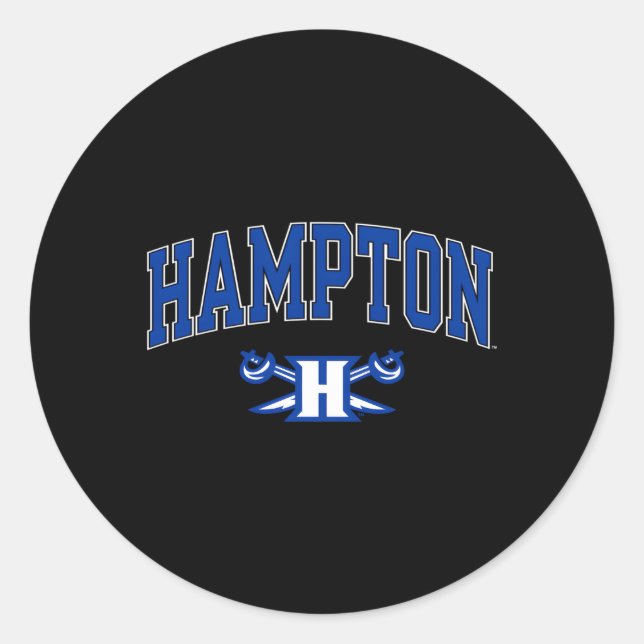 Hampton Pirates Arch Runder Aufkleber (Vorderseite)