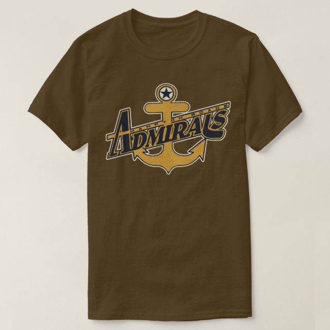 Hampton Roads Admirals Retro Defunktionaler Eishoc T-Shirt (Design vorne)