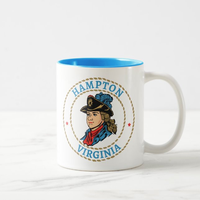 Hampton Virginia Colonial Zweifarbige Tasse (Rechts)