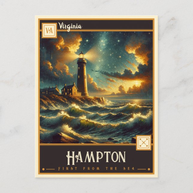 Hampton, Virginie | Carte postale Vintage (Devant)