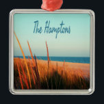 Hamptons Beach Long Island New York Ornament Aus Metall<br><div class="desc">Das Hamptons Beach Long Island South Fork New York Schöne Strandstadt mit Seegras und weichem Sand.</div>