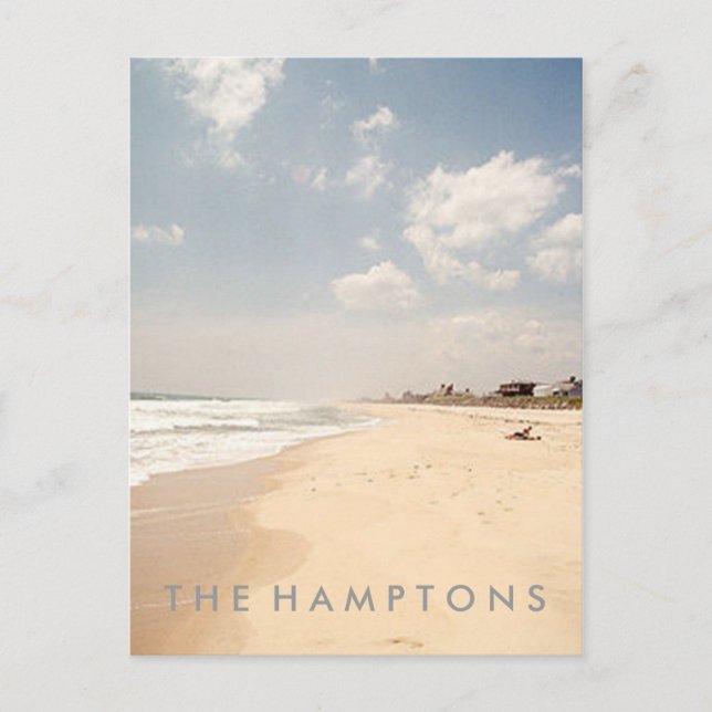 Hamptons Beach POSTCARD Postkarte (Vorderseite)