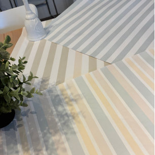 Hamptons Enteneibl Blau & Salbei Streifen Geschenkpapier Set