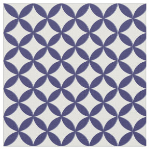 Hamptons Gemusterter blauer und weißer geometrisch Stoff