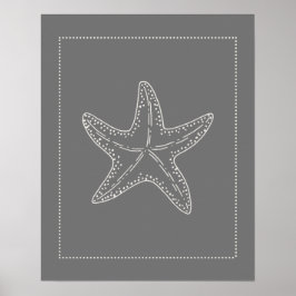 Hamptons Style Starfish Poster