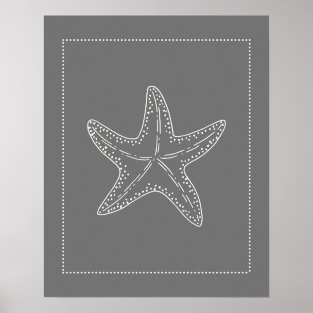 Hamptons Style Starfish Poster (Vorne)
