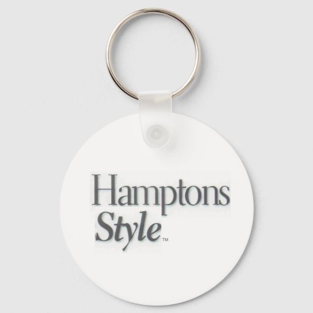 Hamptons Style White Key Chain Schlüsselanhänger (Vorderseite)