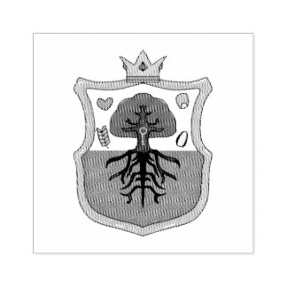 Ham's Land's family crest, Shield Pattern Tree Gummistempel