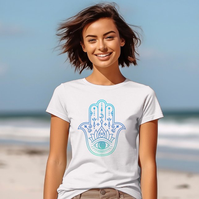Hamsa Auge oder Hand Fatima Evil Eye Protection T-Shirt (Von Creator hochgeladen)