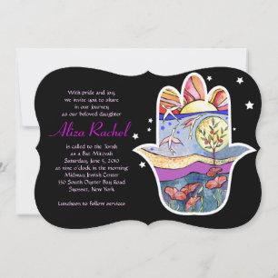 HAMSA BEAUTY Bat Mizwa Einladung