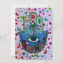 HAMSA B'NOT B'NAI BAR-SCHLÄGER MITZVAH DANKEN DANKESKARTE