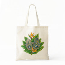 Hamsa Böser Blick mit Paradiesvogel Tropical