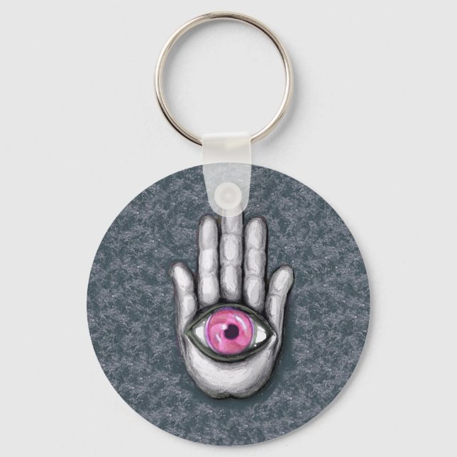 Hamsa Button Schlüsselanhänger (Vorderseite)