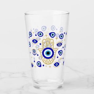Hamsa Evil Eye Glas