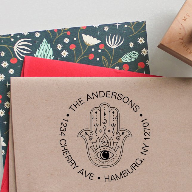 Hamsa Evil Eye Protection Family Wedding Permastempel (Von Creator hochgeladen)