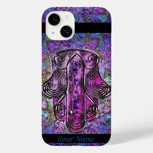 Hamsa Fusion (Personalisiert) Case-Mate iPhone 14 Hülle (Rückseite)