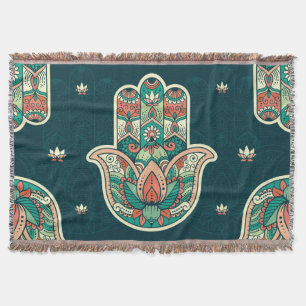 Hamsa Hamsah marokkanische jüdische Hand Decke