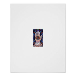 Hamsa-Hand-Auge Kosmischer Strahlungsausbruch Poster