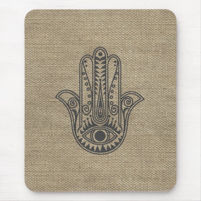 HAMSA Hand des Fatima-Symbols Amulet Mousepad (Vorne)