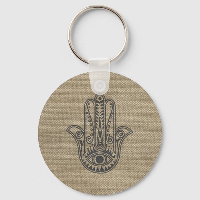 HAMSA Hand des Fatima-Symbols Amulet Schlüsselanhänger (Vorderseite)