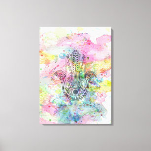 HAMSA Hand des Fatima-Symbols Leinwanddruck