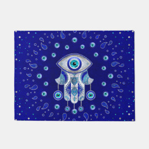 Hamsa Hand-Evil Eye Amulet Fußmatte