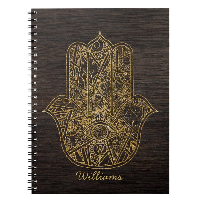 HAMSA Hand Fatima Symbol Amulet Design Notizblock (Vorderseite)