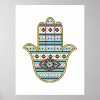 HAMSA Hand Fatima Symbol Amulet, Stamm Aztec