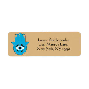 Hamsa Hand griechisches Evil Eye Blue