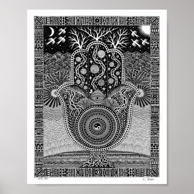 Hamsa Hand Poster (Vorne)