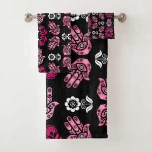 Hamsa-Hand-Schutz-Kunst Badhandtuch Set