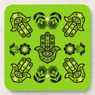 Hamsa-Hand-Schutz-Kunst Getränkeuntersetzer