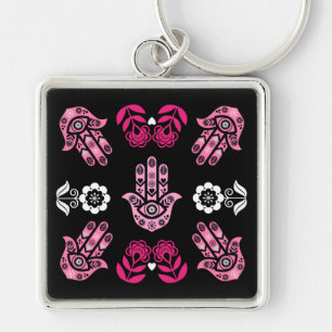 Hamsa-Hand-Schutz-Kunst Schlüsselanhänger