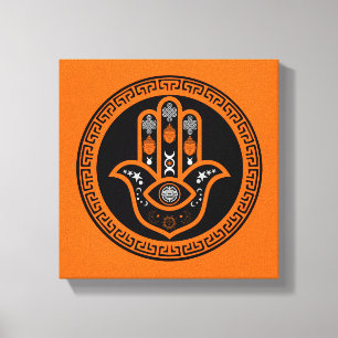 Hamsa-Hand-Schutz vor dem Bösen Blick Leinwanddruck