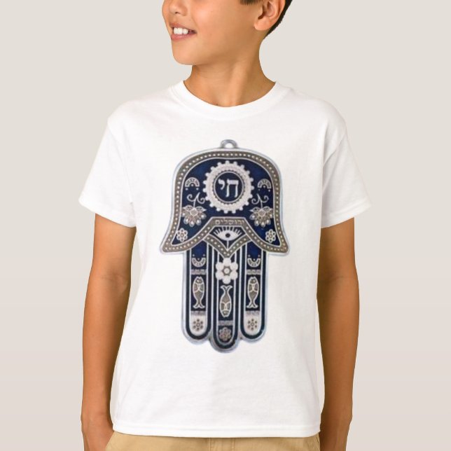 Hamsa Hand - Symbol des Schutzes und guten Glücks T-Shirt (Vorderseite)