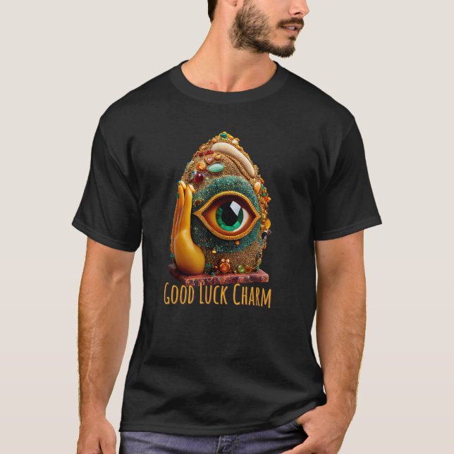 Hamsa Hand Tiger s Eye 2 T-Shirt (Vorderseite)
