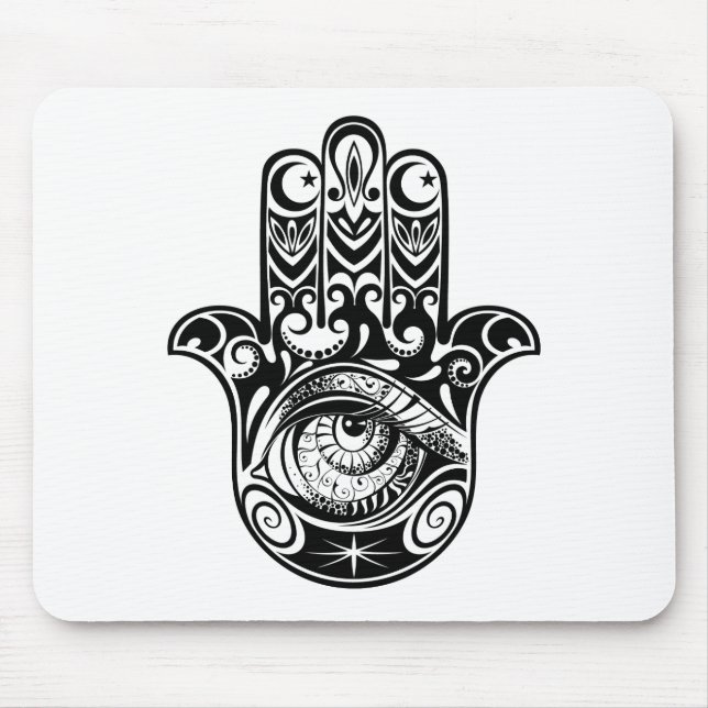 Hamsa Hand Zendoodle Mousepad (Vorne)
