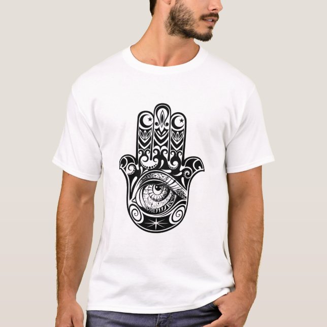 Hamsa Hand Zendoodle T-Shirt (Vorderseite)