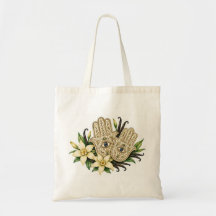 Hamsa-Hände mit Vanille-Blüten & Böser Blick
